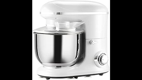 HOMCOM 6 Qt Stand Mixer with 6+1P Speed, 600W and Tilt Head, Kitchen Electric Mixer with Stainl...