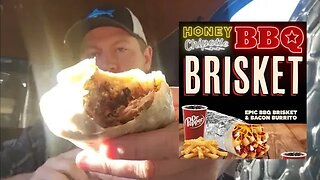Trying The BBQ Brisket Burrito From Del Taco While On The Road
