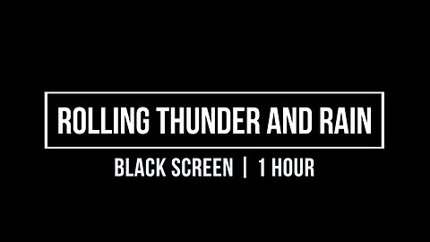 THUNDER and RAIN Sounds for Sleeping BLACK SCREEN | Sleep and Relaxation | 1 HOUR