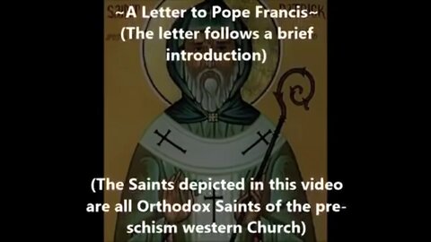 A Letter to Pope Francis 2014