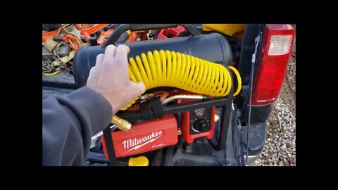 Milwaukee M18 2 gallon Quiet Air Compressor Field test!