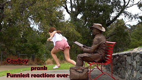 Cowboy_prank. Best cowboy prank in Australia best Statue prank. lelucon statue prank. luco patung
