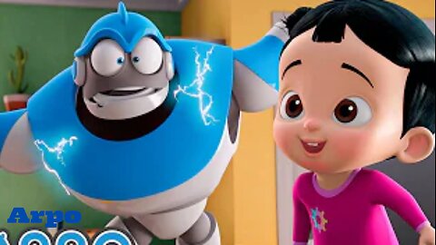 Arpo Robot Babysitter | The New Kid in Town! | Funny Cartoons for Kids | Arpo the Robot