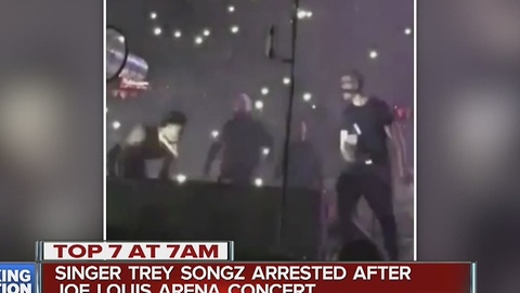 Singer Trey Songz arrested after Joe Louis Arena concert