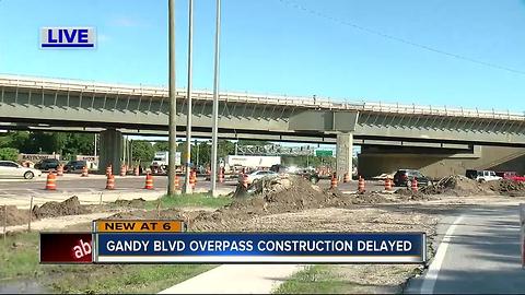 Gandy Blvd overpass construction delayed