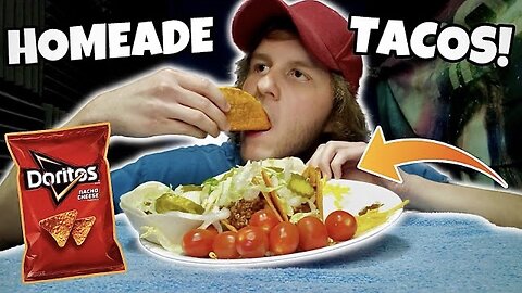 EATING CRUNCHY CHEESE TACOS! - Mukbang Taco Rating Sounds, Sauce, Chips