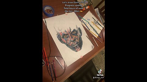 Darth maul drawing update progress