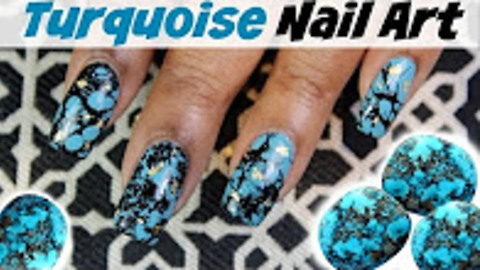 How to create turquoise nail art | Dearnatural62