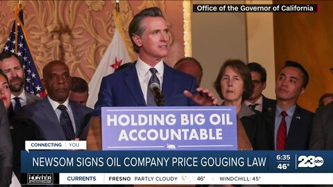 Newsom signs oil company price gouging law