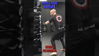 Heroes Training Center | Kickboxing & MMA "How To Double Up" Hook & Hook & Round 1 - Back | #Shorts