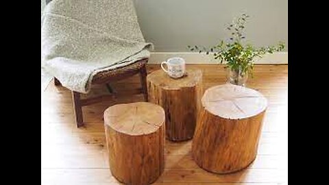 Making tables out of wooden logs part 1