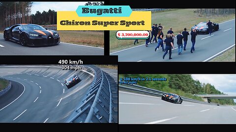 Bugatti Chiron Super Sport 300+ | super car on road drive | $3,700,000.00