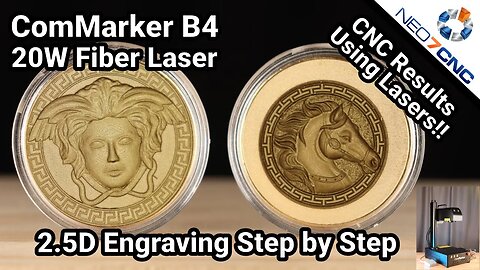 2.5D Engraving With The ComMarker B4 20W Laser Engraver - CNC Results Using Light!