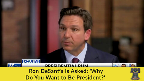 Ron DeSantis Is Asked: 'Why Do You Want to Be President?'