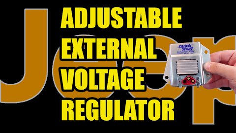 Adjustable External Voltage Regulator Installation