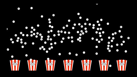 Hey Bear Sensory - Popcorn - Fun Video with songs - High Contrast Animation