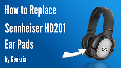 How to Replace Sennheiser HD201 Headphones Ear Pads / Cushions | Geekria