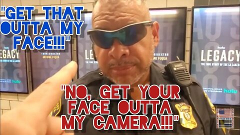 "GET THAT OUTTA MY FACE" "GET YOUR FACE OUTTA MY CAMERA". MBTA TRANSIT POLICE.