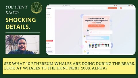 See What 10 Ethereum Whales Are Doing During The Bears. Look At Whales To The Hunt Next 100x Alpha?