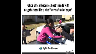 Police officers becomes best friends with neighborhood kids