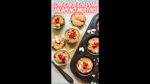 Low Carb Cheddar Jalapeno Muffins #Keto