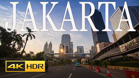 JAKARTA 4K HDR 60fps DRONE VIDEO WITH RELEXING MUSIC / JAKARTA BEAUTYFULL PLACES 4K HDR VIDEO