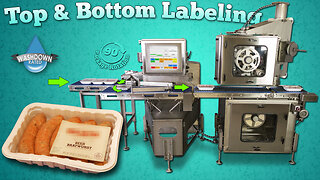 Top & Bottom Labeling for Sealed Food Trays - Washdown Rated