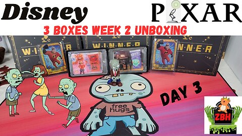 Opening 3 boxes A Day 3 Week 2 Pixar 37th Anniversary Oscars Disney 100 Cards Black Box Unboxing