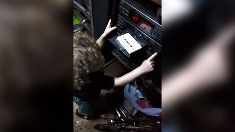 Toddler Confused By CD Player