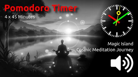 🍅 ⏰ 4 x 45min ~ Cosmic Meditation Journey | Magic Island 🖤 ⬛️ 🔊