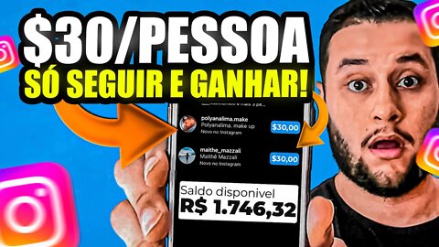 GANHE DINHEIRO PARA SEGUIR PESSOAS NO INSTAGRAM! Como ganhar dinheiro na internet (GRÁTIS)