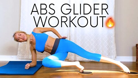 Intense Abs Glider Workout, Core Exercise for Ripped Abs, Burn Belly Fat 🔥