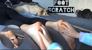 ASMR Foot Scratch with Tools!