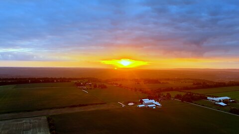 Splendid sunrise & sunset captured by drone shows beautiful color