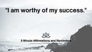 🙏🏼"I am worthy of success." Affirmations for Success.