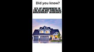 12% of homeowners in the US do not purchase homeowners’ insurance