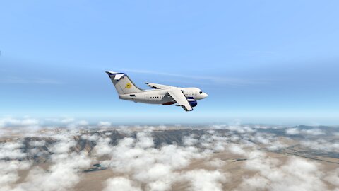 X-Plane 11 Adventures: FSA FLT (F) KSBA (T) KTVL featuring BAe146-100