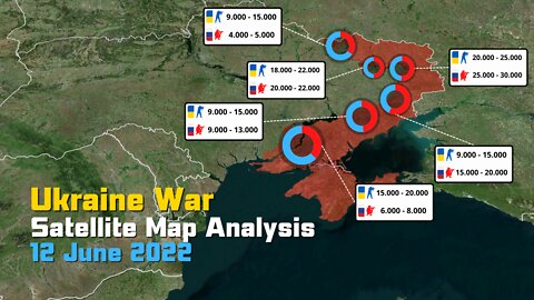 Russian Invasion of Ukraine [12 June 2022] - Satellite Map Analysis