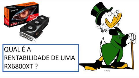 [MINERAÇÃO] QUAL É A RENTABILIDADE DE UMA PLACA RTX 6800XT? Vale a pena?