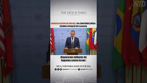 Embaixador de Israel na ONU Gilad Erdan classificou ataque do Hamas como "massacre bárbaro" #shorts