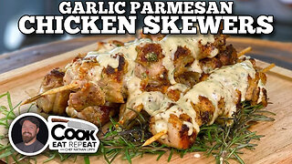 Garlic Parmesan Chicken Skewers | Blackstone Griddles