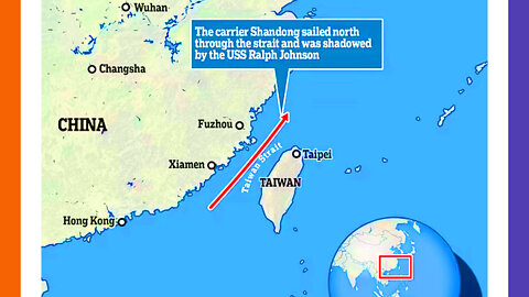 China's Aircraft Carrier Sails Through Taiwan Strait