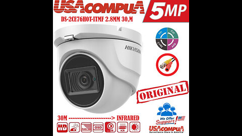 Compatible with Hikvision, 5MP Turbo HD TVI Turret Dome Mini Eyeball Analog Security Camera, CC...
