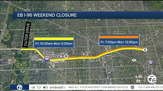 EB I-96 and EB I-94 closed through Monday