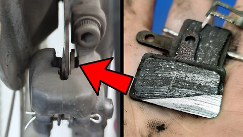 Bicycle brake pads wiped out. Bike brake pads replacement, cleaning and adjustment