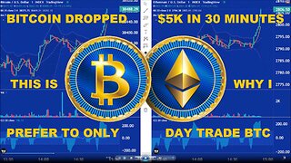 Bitcoin dropped $5000 in 30 minutes yesterday - This is why I only day trade BTC and ETH