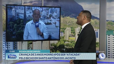 Picada de Escorpião: Criança de 3 Anos Morre após ser Atacada pelo Bicho em Santo Antônio do Jacinto