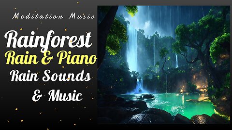 🌧️ Rainforest Rain & Beautiful Piano: Relaxing Sleep Music 🌿
