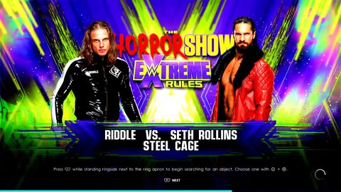 WWE Extreme Rules 2022 Matt Riddle vs Seth Freakin Rollins in a Fight Pit match