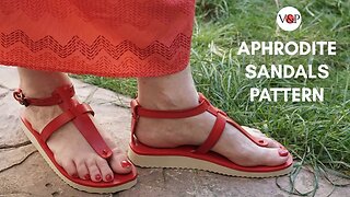 How to Make the Aphrodite Greek Flat Leather Sandals (Link to Pattern in Description)